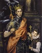 El Greco St Louis,King of France,with a Page USA oil painting artist